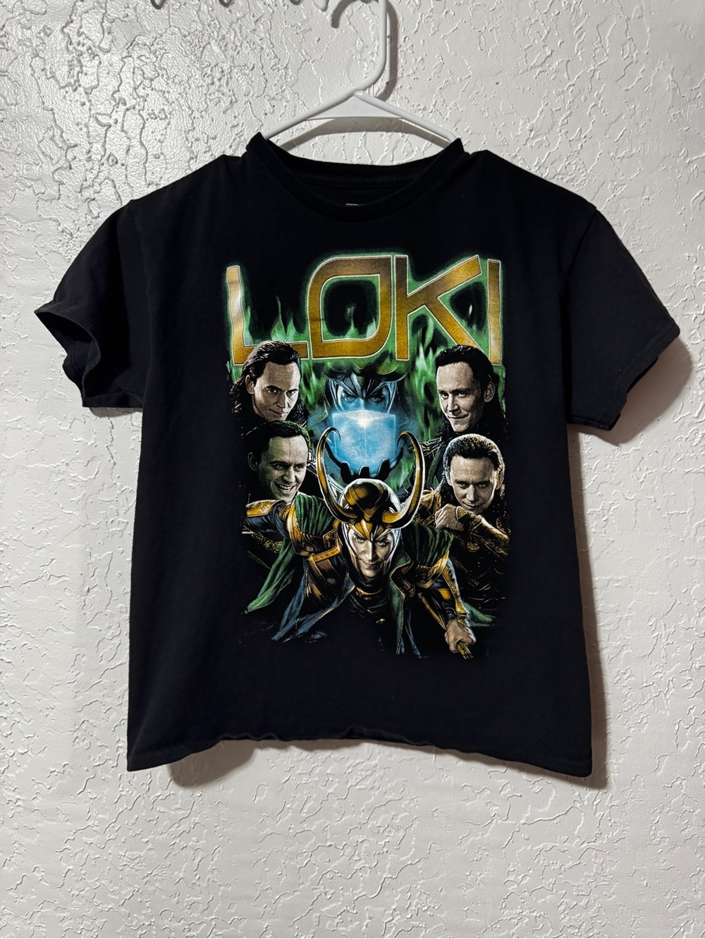 Marvel Studios LOKI Collage T-Shirt Black Graphic Short Sleeve